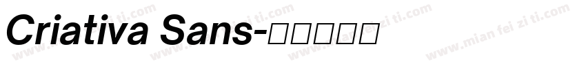 Criativa Sans字体转换